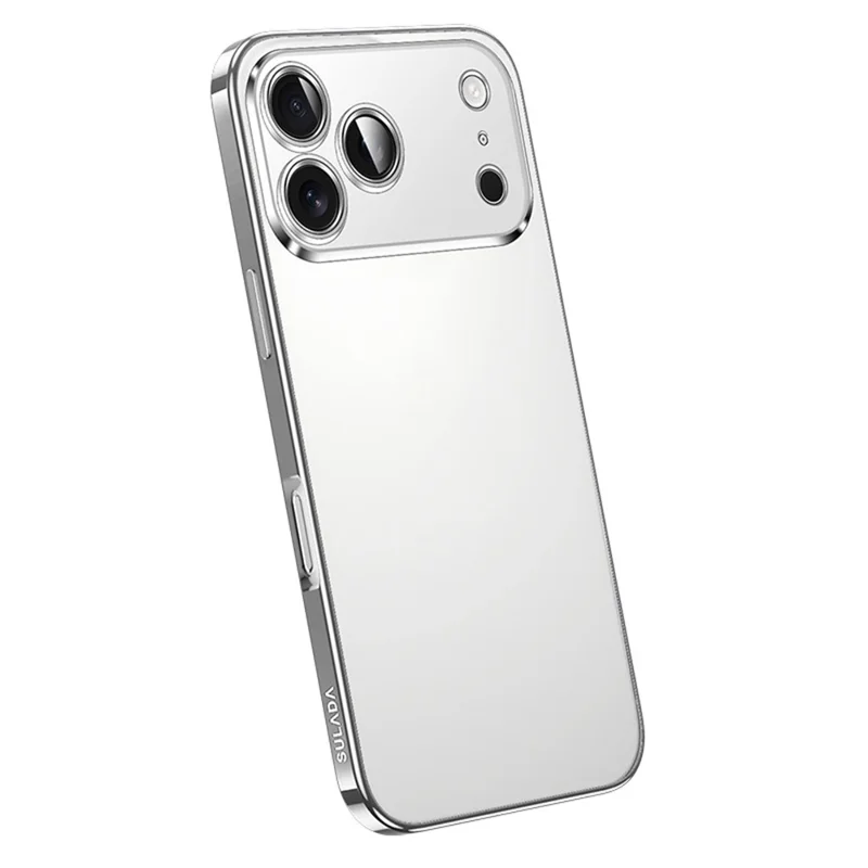 SULADA Nature Series for iPhone 17 Pro TPU Case Electroplating Matte Phone Cover - Silver