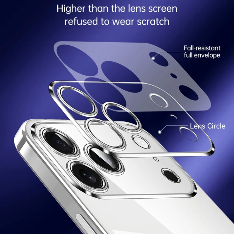 SULADA Nature Series for iPhone 17 Pro TPU Case Electroplating Matte Phone Cover - Silver