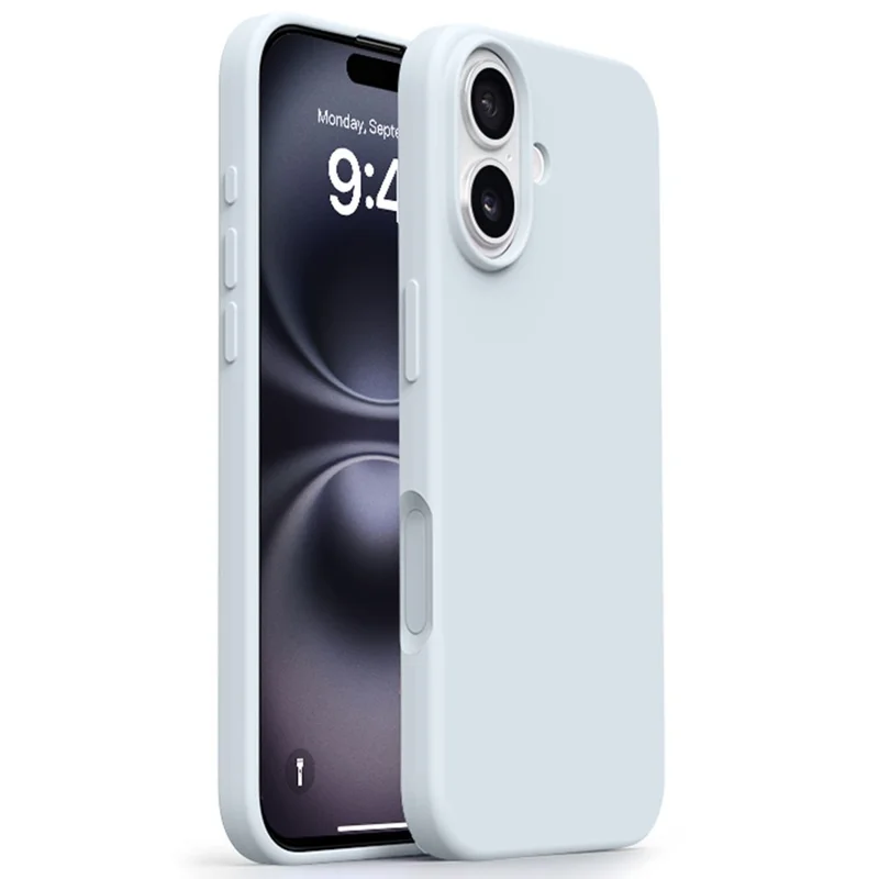 For iPhone 17 Case Compatible with MagSafe Ultra Thin Liquid Silicone + PC Phone Cover - Glacier Blue