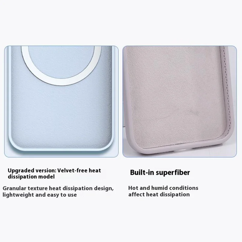 For iPhone 12 Pro Max Case Compatible with MagSafe Ultra Thin Liquid Silicone + PC Phone Cover - Glacier Blue