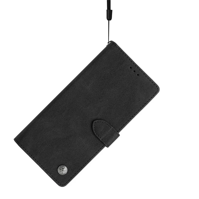 For Honor 400 Lite 5G Leather Case Solid Color Phone Wallet Cover - Black