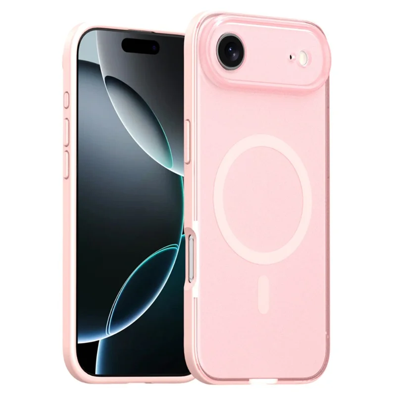 For iPhone Air Case Compatible with MagSafe Skin Feel Frosted PC + TPU Phone Cover - Pink