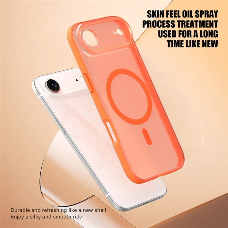 For iPhone Air Case Compatible with MagSafe Skin Feel Frosted PC + TPU Phone Cover - Pink