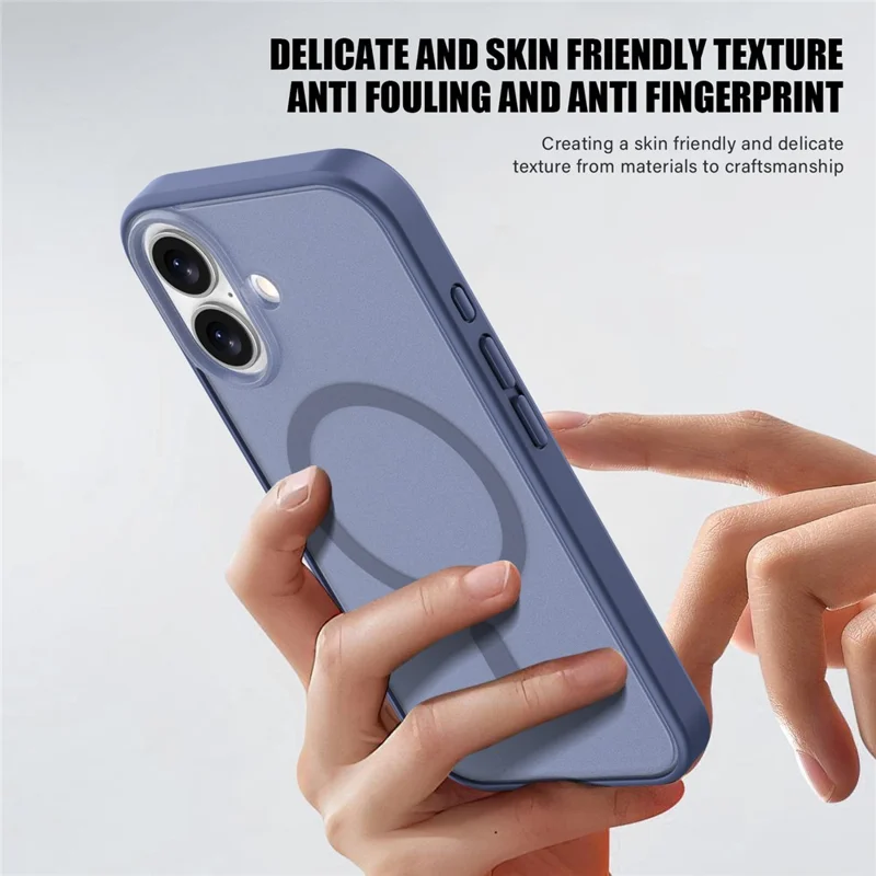 For iPhone 17 Case Compatible with MagSafe Skin Feel Frosted PC + TPU Phone Cover - Orange