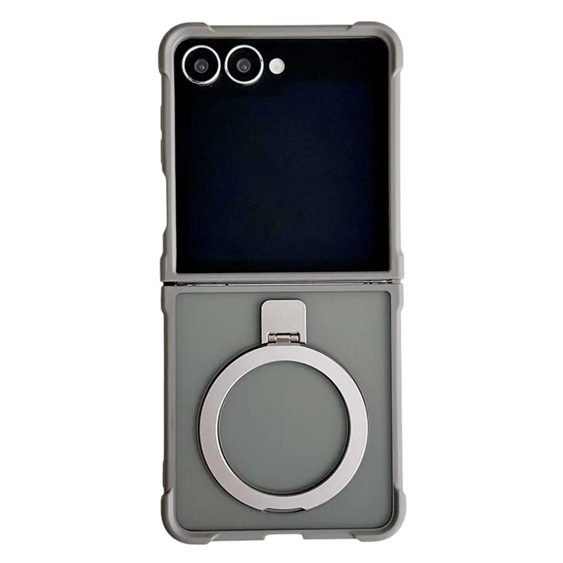 Pour Samsung Galaxy Z Flip7 5G Étui Magnétique avec Béquille Antichoc Mat PC + TPU - Gris