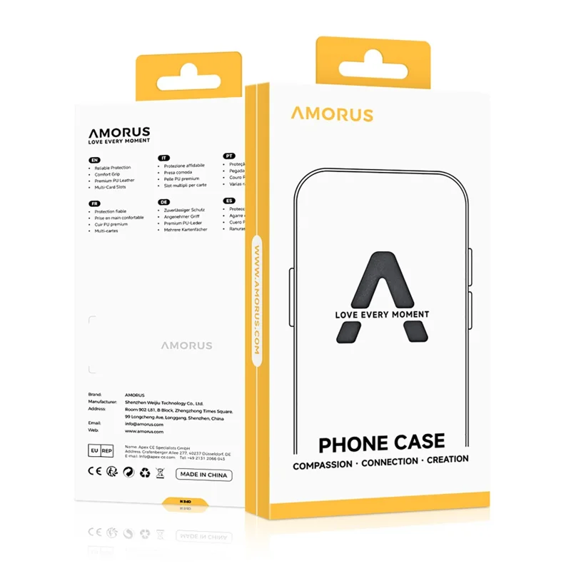 AMORUS для OnePlus Nord CE5 5G чехол со встроенной подставкой ПК + TPU, с защитной шторкой для камеры - Черный