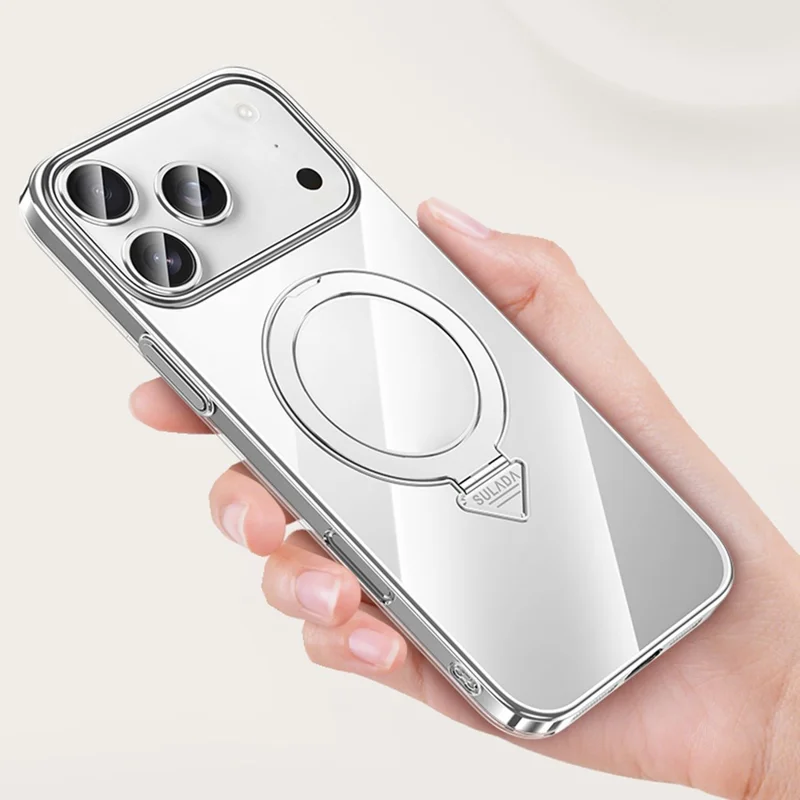 SULADA Nature Series for iPhone 17 Pro Max TPU Case Electroplating Matte Phone Cover - Titanium
