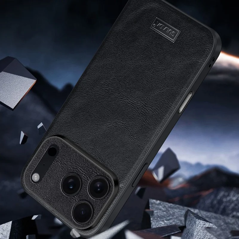 SULADA Per iPhone 17 Pro Cover in Pelle PU + TPU + PC Custodia Posteriore per Telefono - Nero