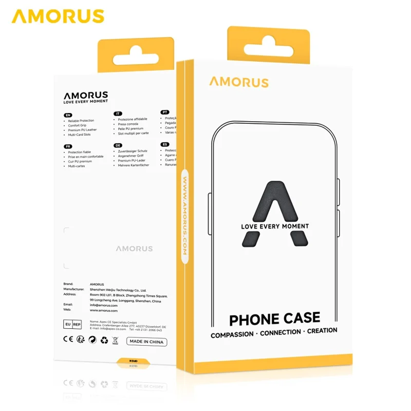 Чехол с подставкой AMORUS для Xiaomi Redmi Turbo 4 5G / Poco X7 Pro 5G, PC + TPU, с ползунком для объектива камеры - черный