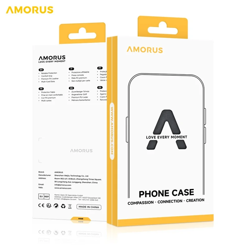 AMORUS For Google Pixel 9a Case Kickstand PC + TPU Phone Cover with Camera Lens Slider - Black