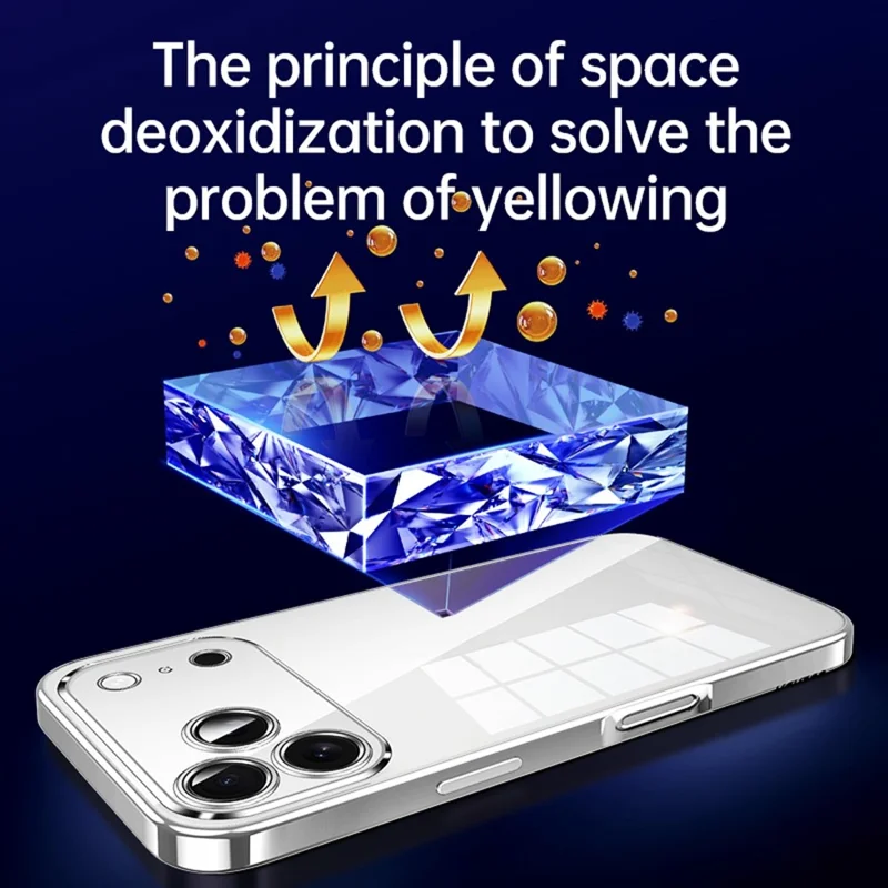 SULADA For iPhone 17 Pro Max Case Ultra Thin Electroplated TPU Clear Phone Cover - Orange