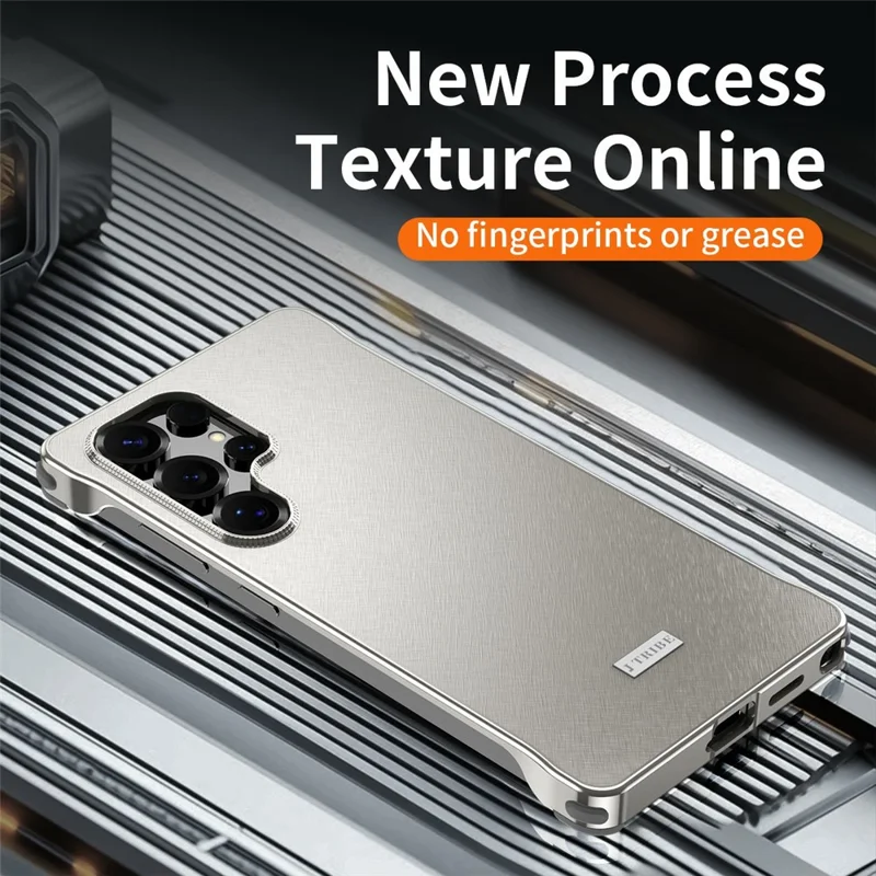 Étui pour Samsung Galaxy S24 Ultra PC + Silicone + Alliage Finition Mate Coque de Téléphone - Titane