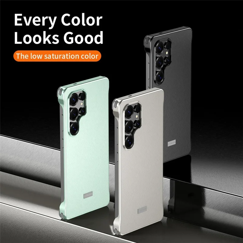 Cover per Samsung Galaxy S23 Ultra - Custodia ibrida PC + Silicone + Lega con Finitura Opaca - Titanio