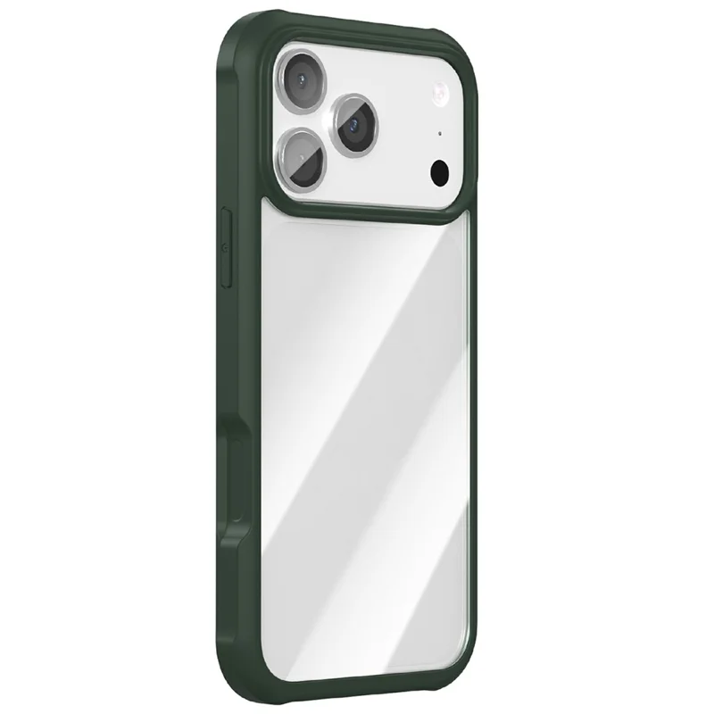 Capa para iPhone 17 Pro de Vidro Temperado Dupla Face + Silicone + TPU - Verde Meia-Noite