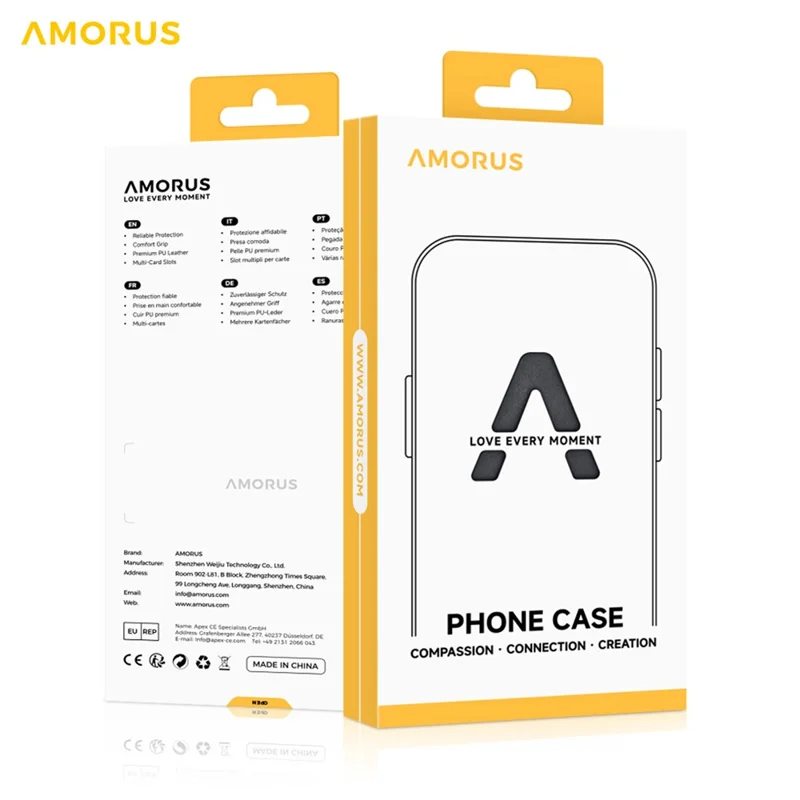 AMORUS For Samsung Galaxy S24 FE Case Kickstand PC + TPU Phone Cover with Camera Lens Slider - Black