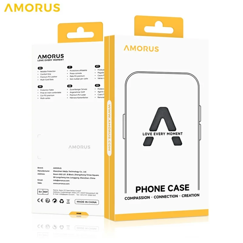 AMORUS For Google Pixel 9 Pro XL Case Kickstand PC + TPU Phone Cover with Camera Lens Slider - Black