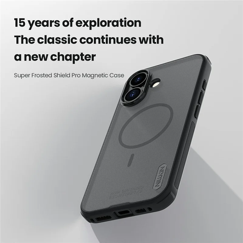 NILLKIN Frosted Shield Pro Funda para iPhone 17 Compatible con MagSafe Funda de teléfono de PC + TPU