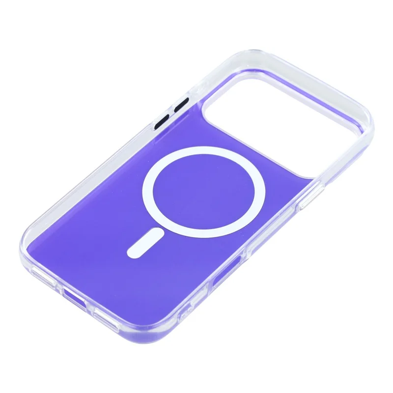 For iPhone 17 Pro Max Case Compatible with MagSafe TPU + PC Iridescent Aesthetic Phone Cover - Purple