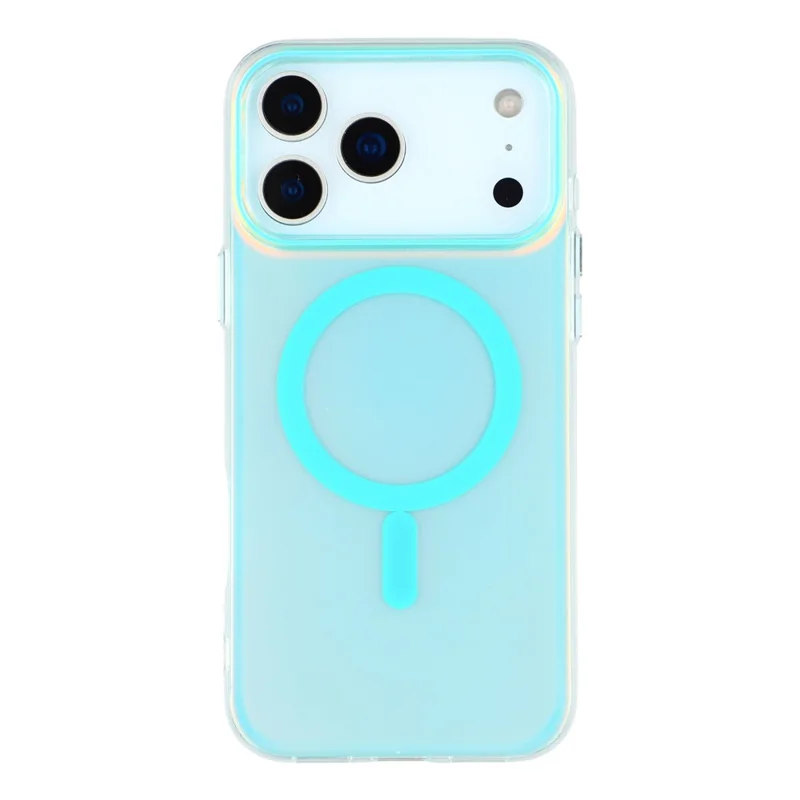 For iPhone 18 Pro / 17 Pro Case Compatible with MagSafe TPU + PC Iridescent Aesthetic Phone Cover - Blue