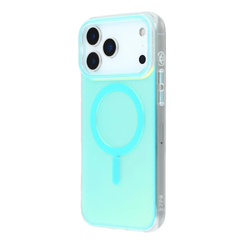 For iPhone 18 Pro / 17 Pro Case Compatible with MagSafe TPU + PC Iridescent Aesthetic Phone Cover - Blue