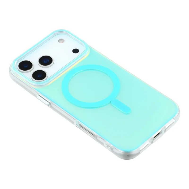 For iPhone 18 Pro / 17 Pro Case Compatible with MagSafe TPU + PC Iridescent Aesthetic Phone Cover - Blue