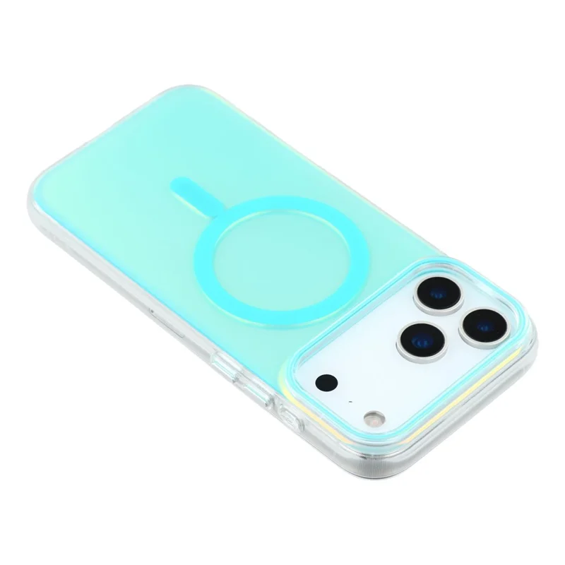 For iPhone 18 Pro / 17 Pro Case Compatible with MagSafe TPU + PC Iridescent Aesthetic Phone Cover - Blue