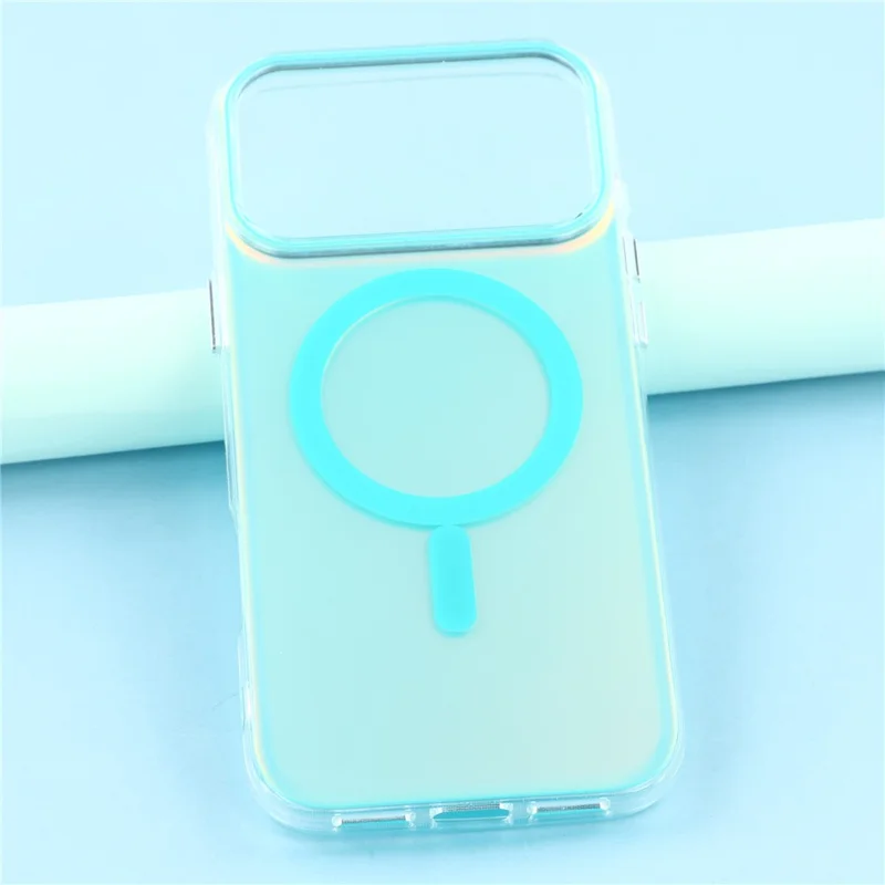 For iPhone 18 Pro / 17 Pro Case Compatible with MagSafe TPU + PC Iridescent Aesthetic Phone Cover - Blue