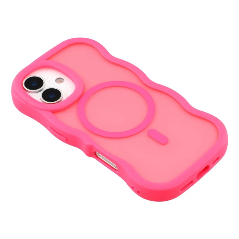 Funda para iPhone 17 Compatible con MagSafe de TPU + PC con Diseño de Ola Táctil - Rosa
