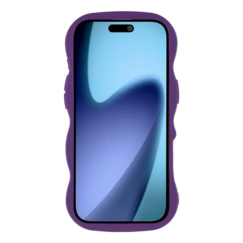 For iPhone Air Case Compatible with MagSafe TPU + PC Phone Back Cover Skin Touch Wave Shape - Purple