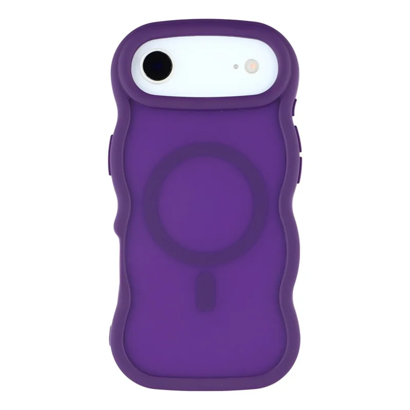 For iPhone Air Case Compatible with MagSafe TPU + PC Phone Back Cover Skin Touch Wave Shape - Purple