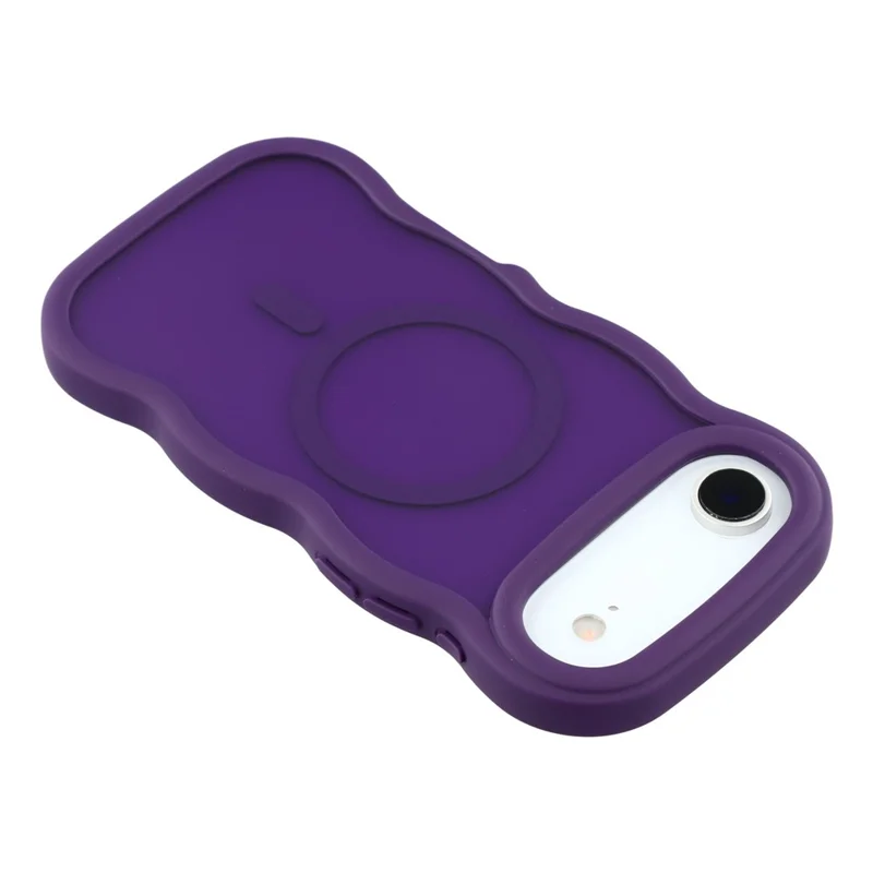For iPhone Air Case Compatible with MagSafe TPU + PC Phone Back Cover Skin Touch Wave Shape - Purple