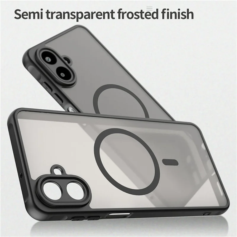 For Samsung Galaxy A07 4G Case Compatible with MagSafe Anti Drop PC + TPU Phone Cover - Black