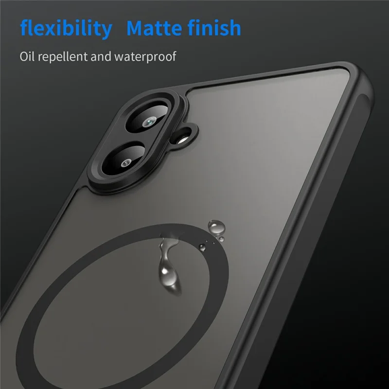 For Samsung Galaxy A07 4G Case Compatible with MagSafe Anti Drop PC + TPU Phone Cover - Black