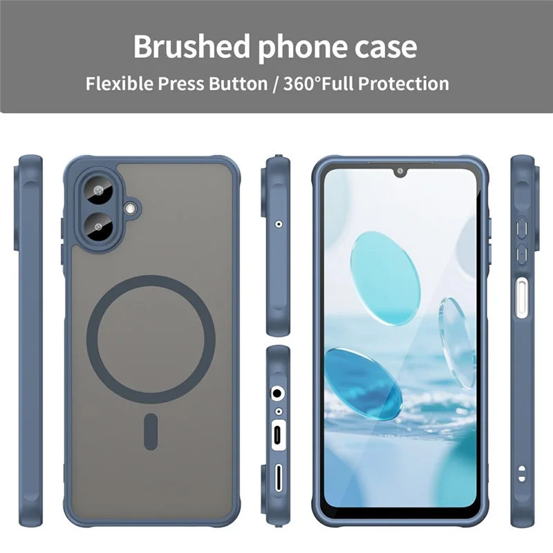 For Samsung Galaxy A07 4G Case Compatible with MagSafe Anti Drop PC + TPU Phone Cover - Blue