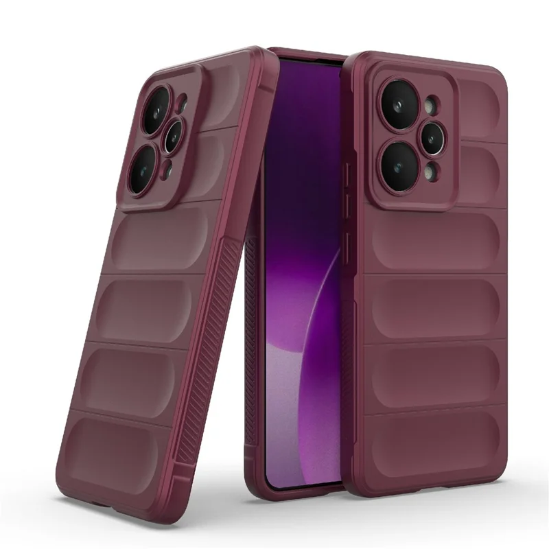 For Realme 15 Pro 5G Case Anti-Drop Soft TPU Rugged Phone Back Cover - Wine Red