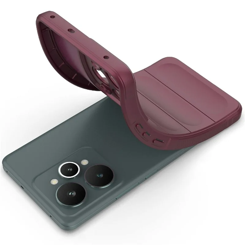 For Realme 15 Pro 5G Case Anti-Drop Soft TPU Rugged Phone Back Cover - Wine Red