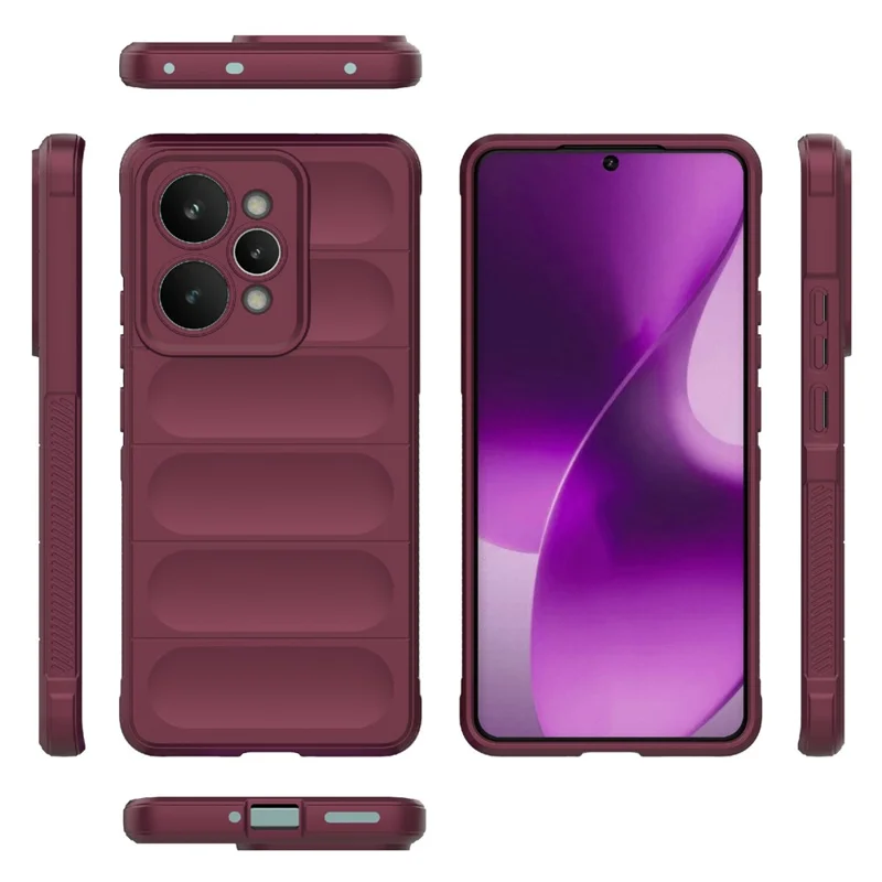 For Realme 15 Pro 5G Case Anti-Drop Soft TPU Rugged Phone Back Cover - Wine Red