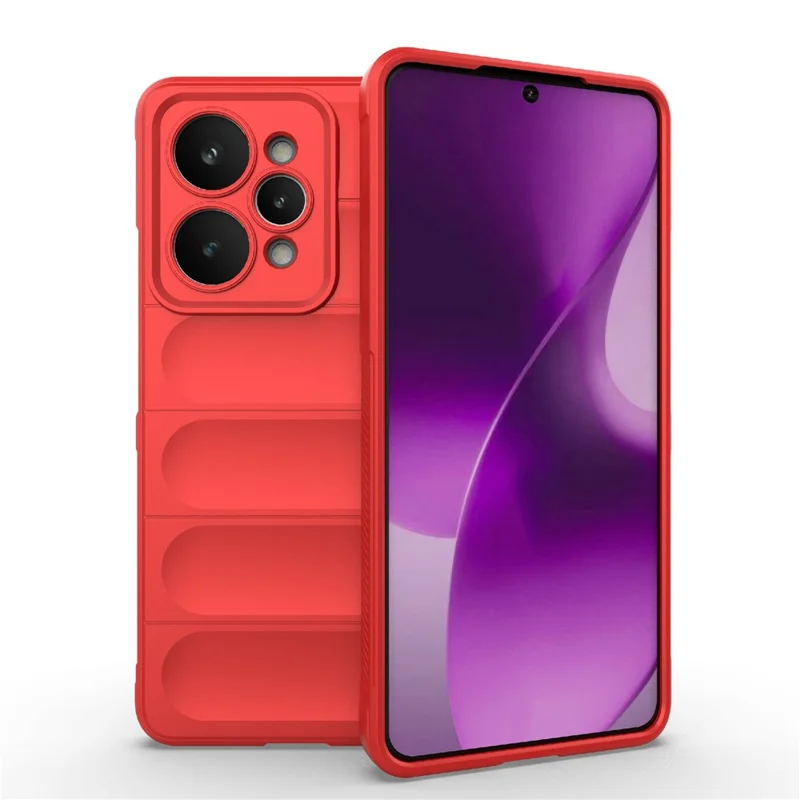غطاء لهاتف Realme 15 Pro 5G مقاوم للسقوط، غطاء خلفي قوي من مادة TPU لينة - أحمر