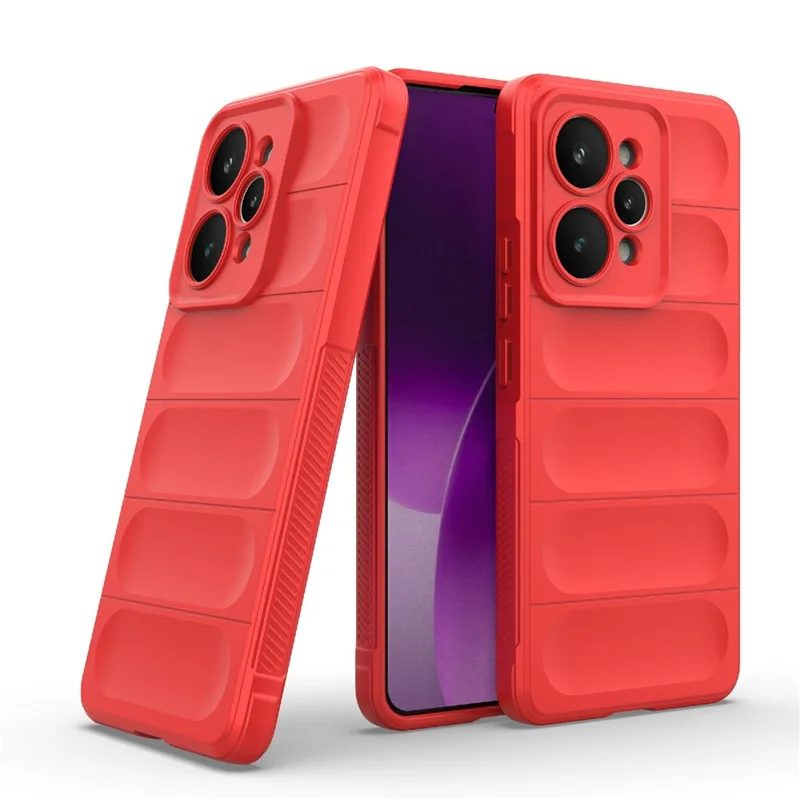 غطاء لهاتف Realme 15 Pro 5G مقاوم للسقوط، غطاء خلفي قوي من مادة TPU لينة - أحمر