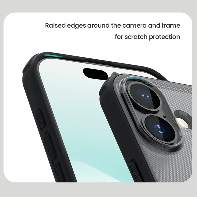 NILLKIN Super Frosted Shield Pro For iPhone 17 Case Matte PC TPU Clear Black Phone Back Cover