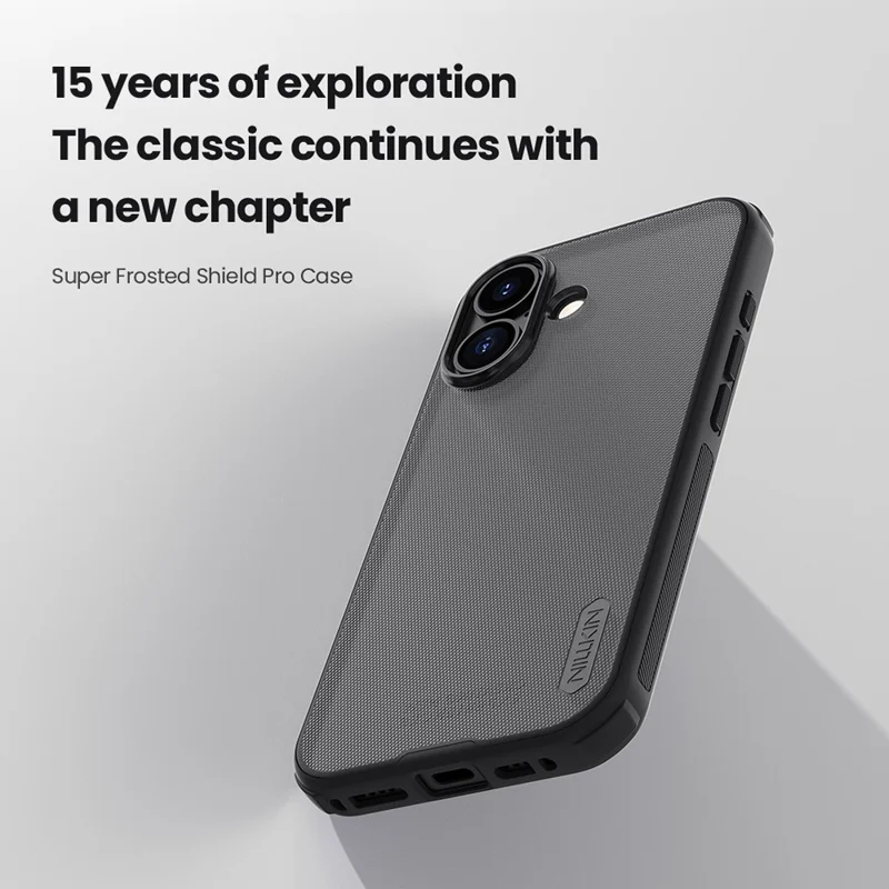 NILLKIN Super Frosted Shield Pro For iPhone 17 Case Matte PC TPU Clear Black Phone Back Cover