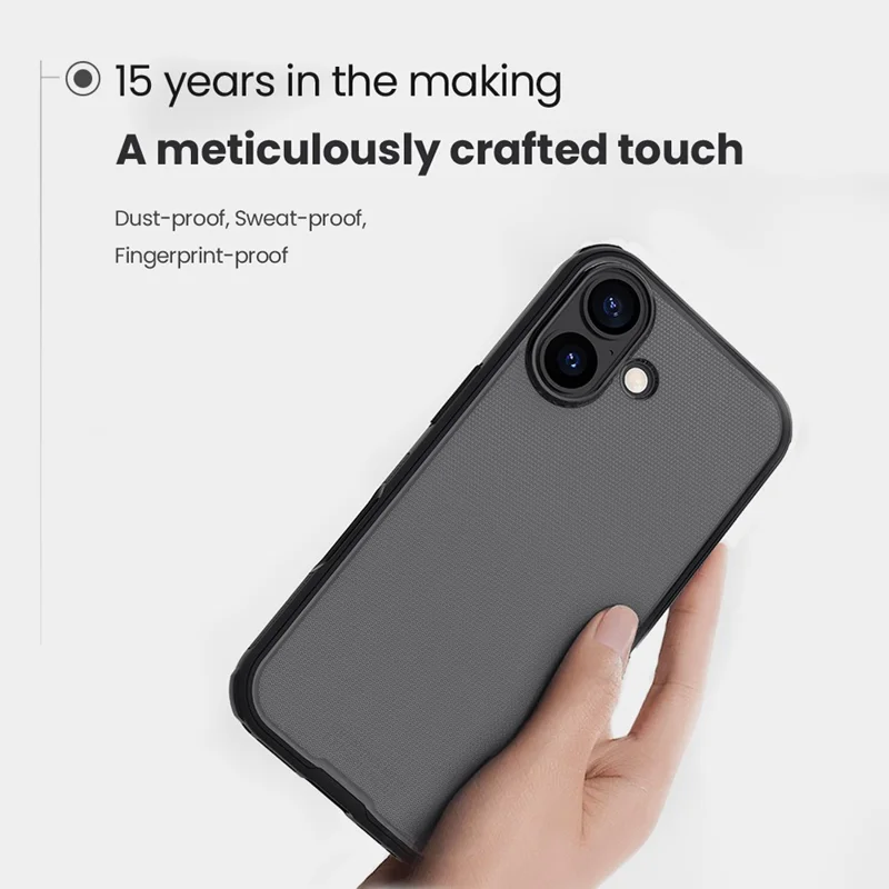 NILLKIN Super Frosted Shield Pro For iPhone 17 Case Matte PC TPU Clear Black Phone Back Cover