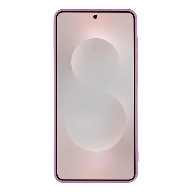 For Samsung Galaxy S25 Edge Silicone Case with Strap Ring Kickstand Phone Cover - Purple