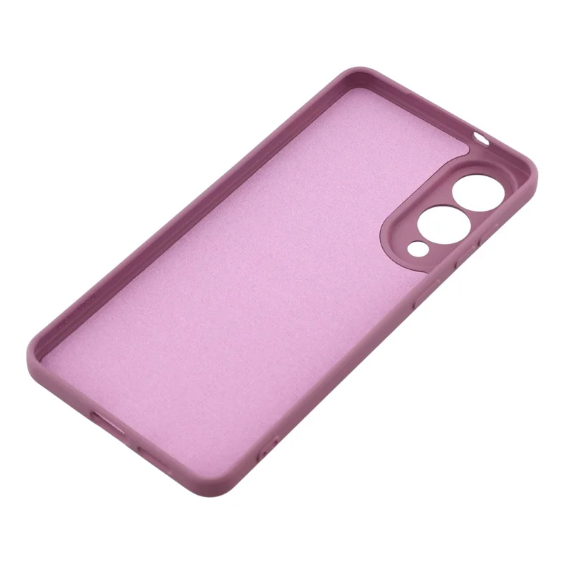 For Samsung Galaxy S25 Edge Silicone Case with Strap Ring Kickstand Phone Cover - Purple