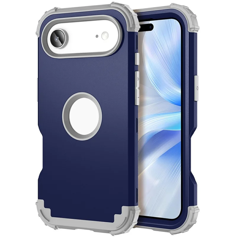L-Style For iPhone Air Case Shockproof PC + TPU Phone Back Cover - Navy Blue