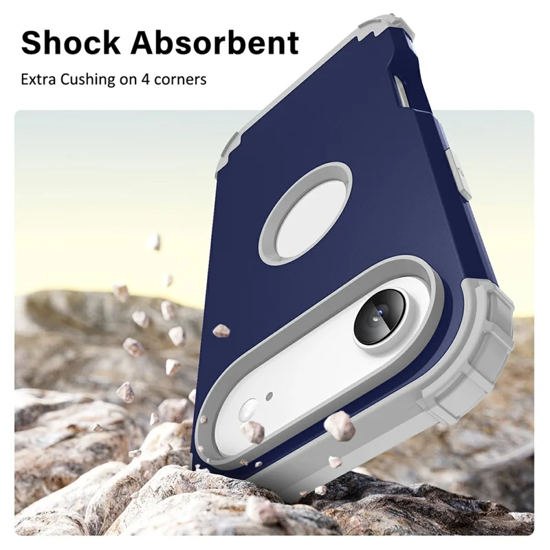 L-Style For iPhone Air Case Shockproof PC + TPU Phone Back Cover - Navy Blue