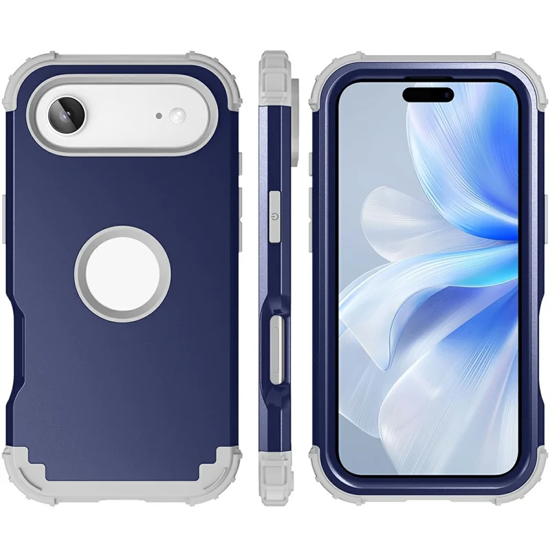 L-Style For iPhone Air Case Shockproof PC + TPU Phone Back Cover - Navy Blue