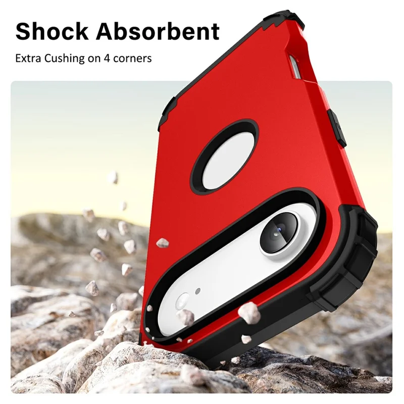L-Style For iPhone Air Case Shockproof PC + TPU Phone Back Cover - Red