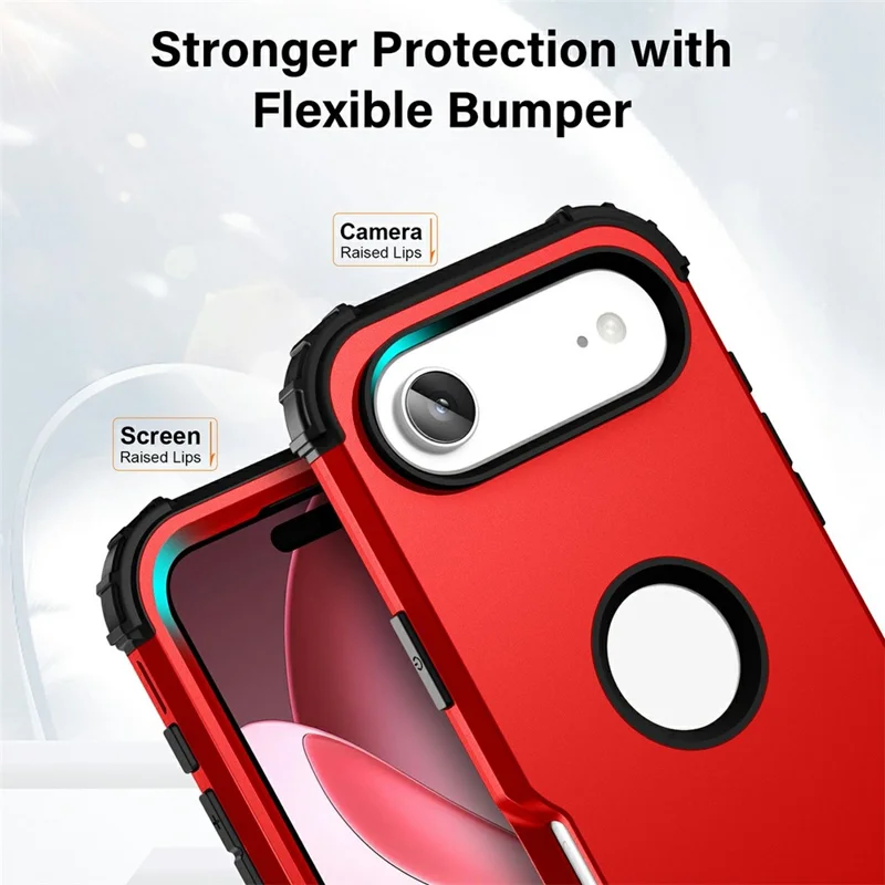 L-Style For iPhone Air Case Shockproof PC + TPU Phone Back Cover - Red