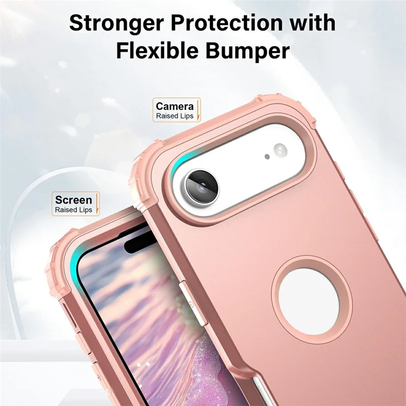 L-Style For iPhone Air Case Shockproof PC + TPU Phone Back Cover - Rose Gold